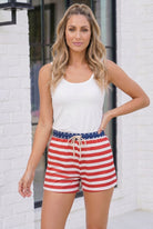 Kori America Stars and Stripes Drawstring Shorts