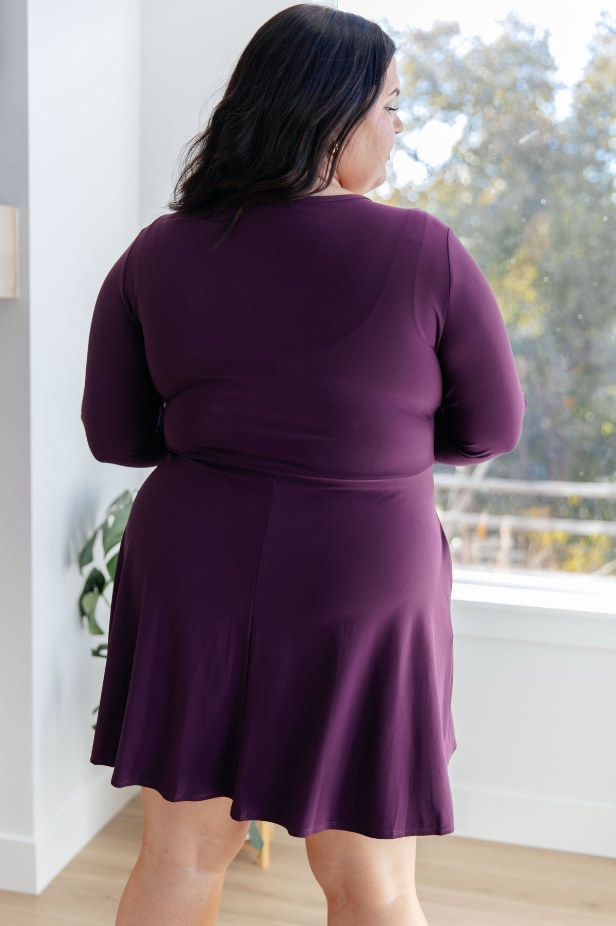 White Birch Solution to Everything Long Sleeve Skort Dress Dresses