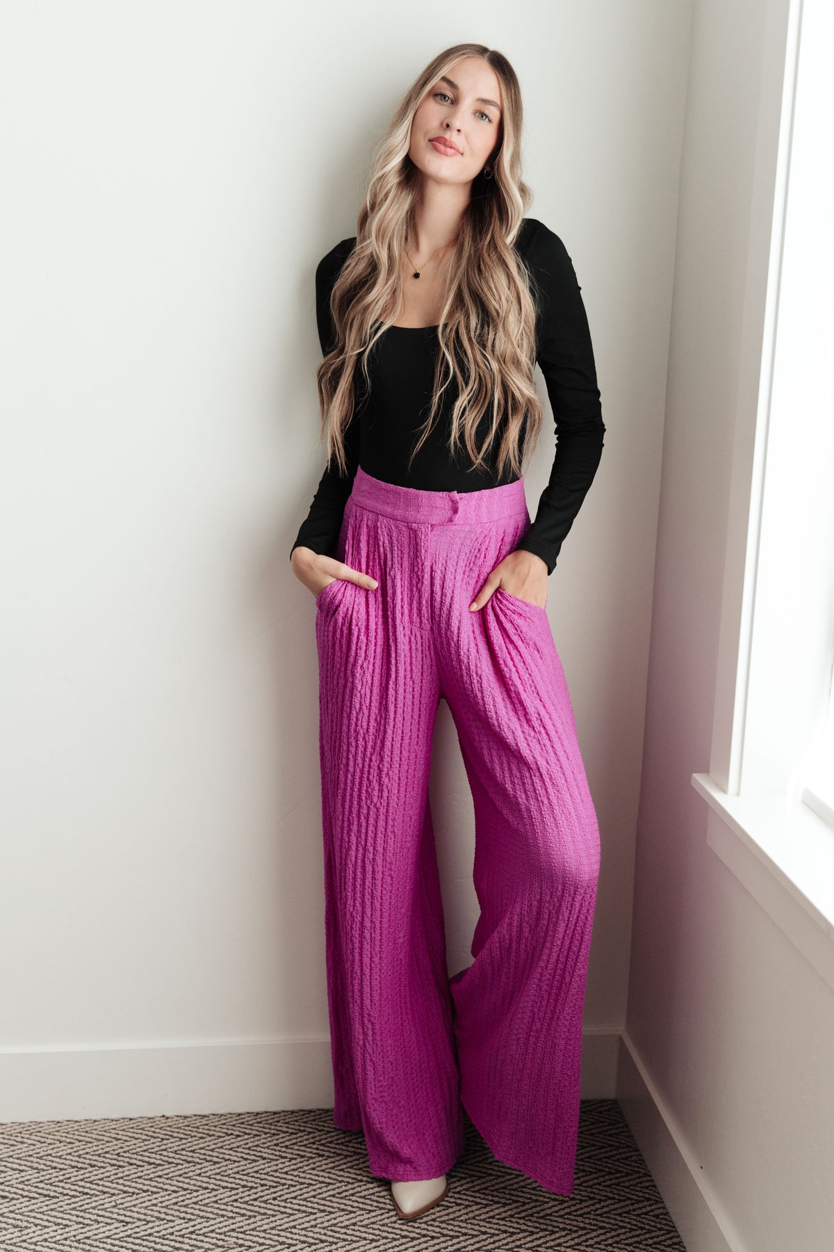 Davi & Dani Totally Crazy Still Wide Leg Pants Pants